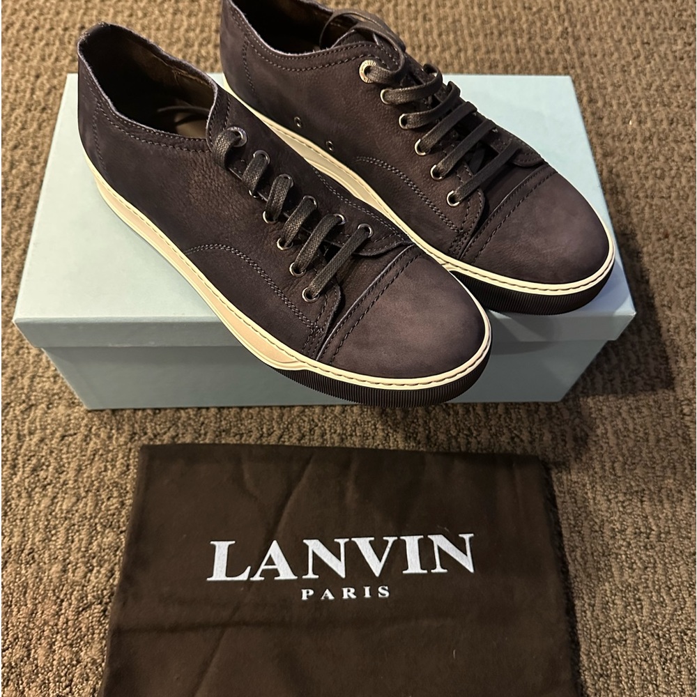 Lanvin Midnight Blue Low Top Sneakers BRAND NEW NO LONGER FOR SALE ONLINE